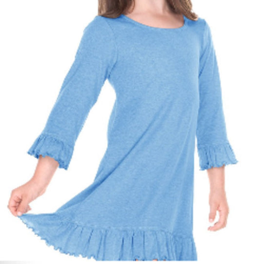 Kavio Ruffle Dress 3/4 Sleeve Cotton Infant
