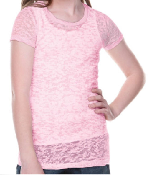 Kavio 100% Burnout Short Sleeve Tee for Infants, Todders and Girls