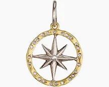 Waxing Poetic Wonderer Compass Charm