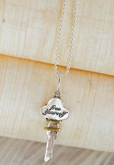 Waxing Poetic Freedom Key Pendant
