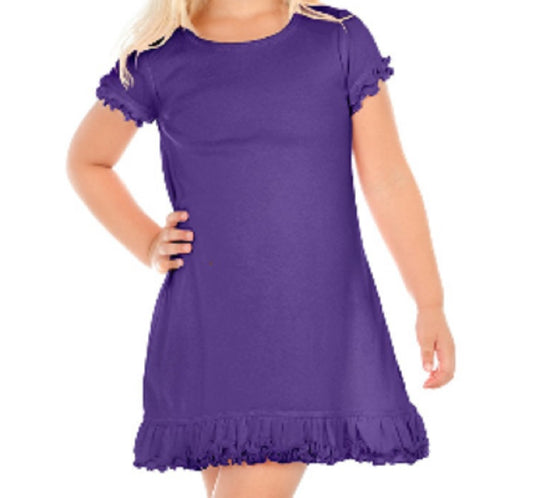 Kavio Infant Short Sleeve Ruffle A-line Dress