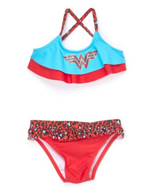 In Gear DC Comics Licensed Wonder Woman Animal Bikini Girls Size 4/5