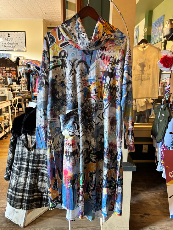 Inoah Cowl Neck A Line Dress with Pocket