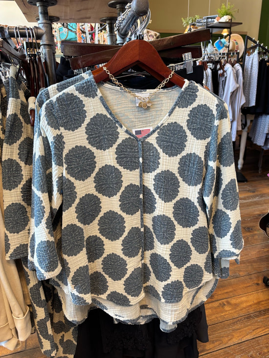 Color Me Cotton Top w/Front & Neck Binding - Ivory