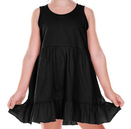 Kavio Infant Girls Empire Waist Tank Dress Black 6 Months
