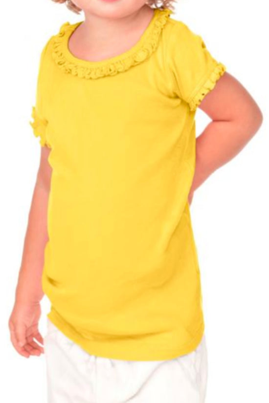 Kavio 100% Cotton Infant and Toddler Sunflower Short Sleeve T Shirt