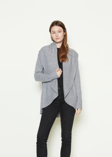 Look By M Heather Pleats Shawl Cardigan