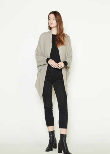 Look By M Front-Tied Cape Cardigan