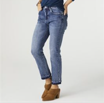 Coco and Carmen EVERSTRETCH STRAIGHT ANKLE JEANS WITH CONTRAST BOTTOM