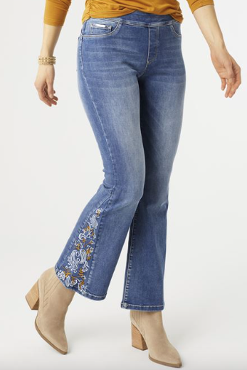Coco and Carmen OMG FLARE JEANS WITH SIDE EMBROIDERY