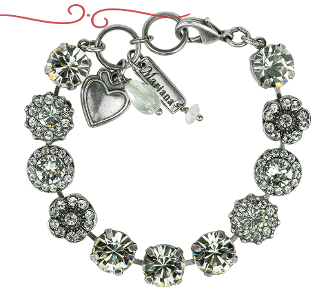 Mariana Live in Color Large Rosette Bracelet in "On A Clear Day" - Rhodium