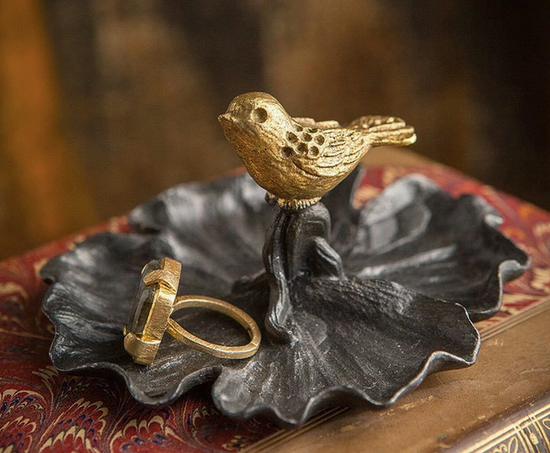Vagabond Vintage Pewter Bird Jewelry Tray