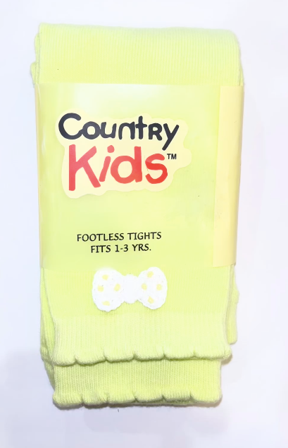 Country Kids Little Girls Footless Tights Scallop Ankle Crochet Bow Clearance