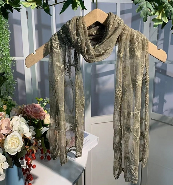Lake Country Boutique Oblong Lace Scarf
