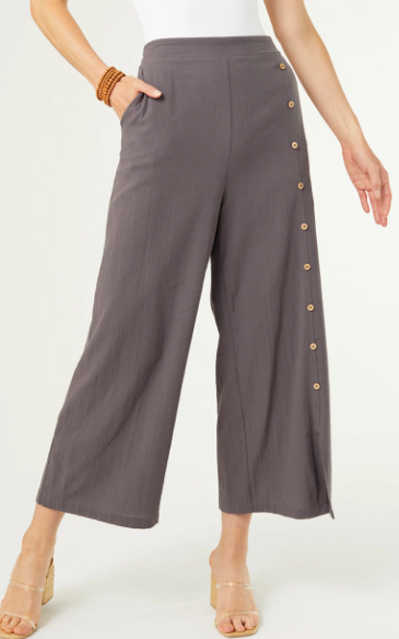 Coco and Carmen Kaliyah Bottoms with Button Detail  Grey