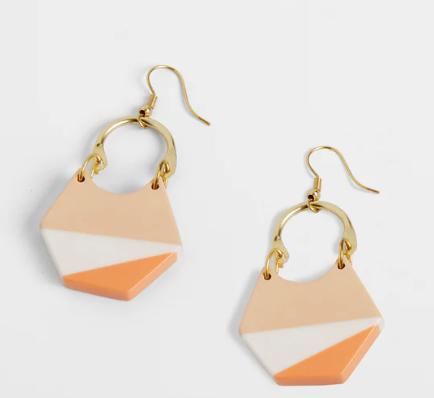 Coco and Carmen Stacey Earrings Sand Coral