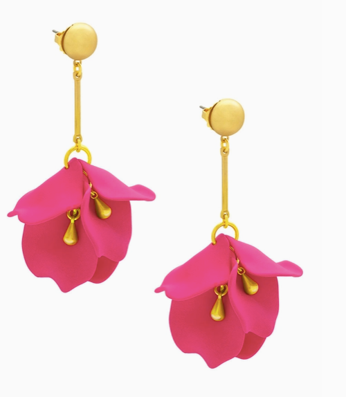 Zenzii Lily Matte Flower Drop Earring