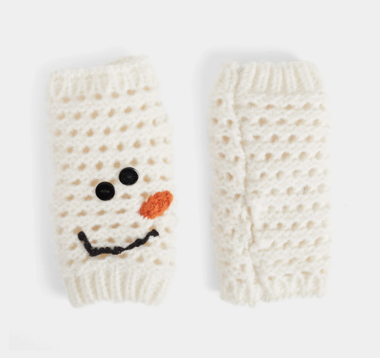 Coco and Carmen Frosty Fingerless Gloves or Pom Hat