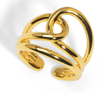 rho Swirl Statement Ring