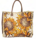 Cott n Curls Canvas and Leather Large Totes