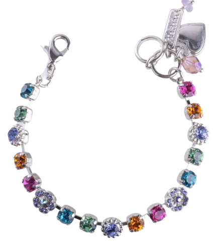 Mariana Petite Flower Cluster Bracelet in "Festival" Rhodium