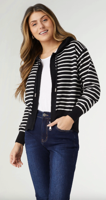 Coco & Carmen Audree Zip-Up Hooded Sweater