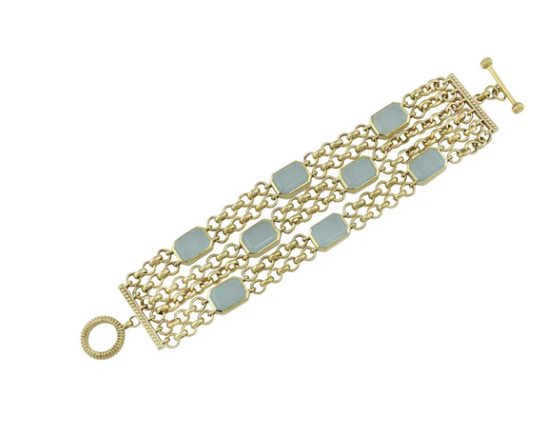 L GEORGE DESIGNS Betty Bracelet - Aqua