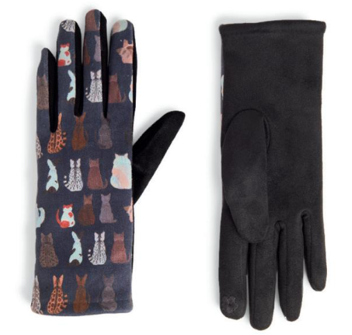 Coco & Carmen Cat Backs Touchscreen Gloves