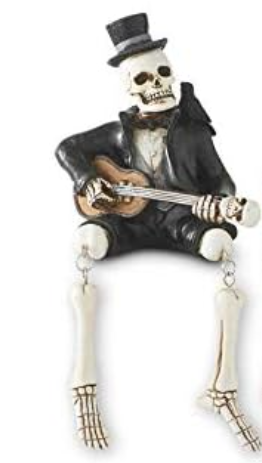 K & K Interiors 8.75 Inch Resin Skeleton Musicians