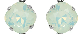 Mariana Cushion Cut Leverback Earrings in Rhodium