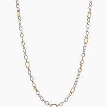 Waxing Poetic Twisted Link with Brass Rings Chain - 20"