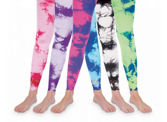 Jefferies Socks Girls Lace Tie Dye Footless Tights