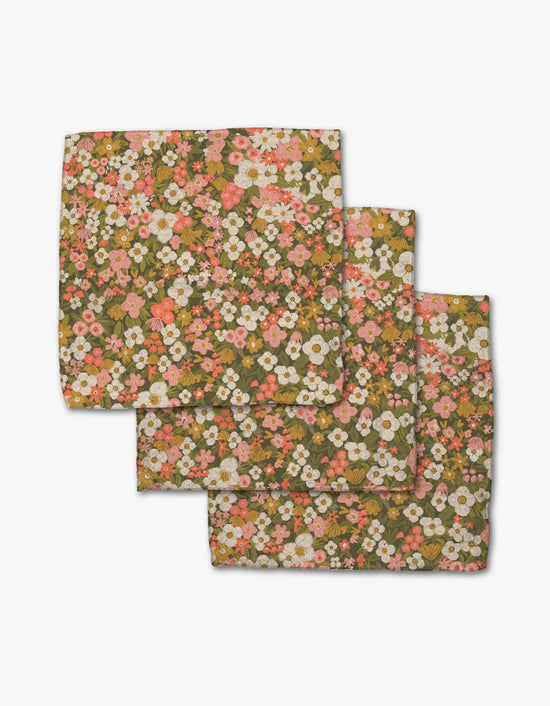 Geometry Gilded Garden Dishcloth Set