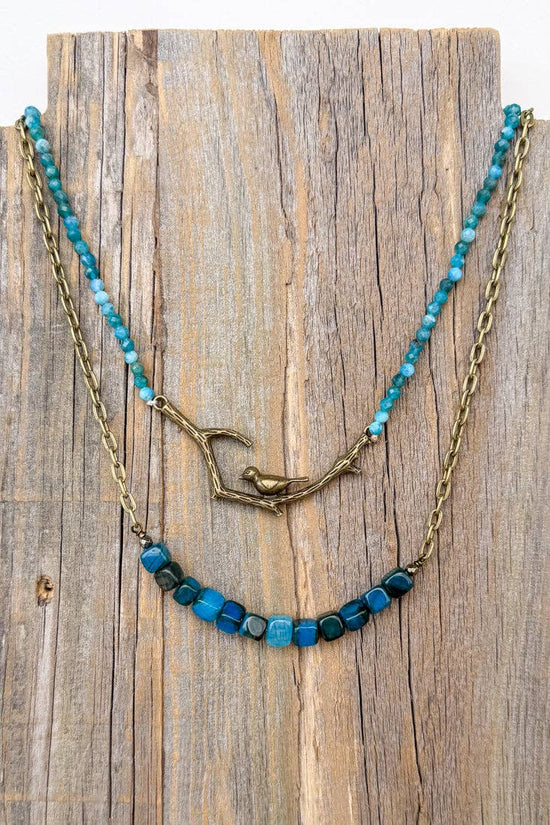 Dylan Designs - Braelyn Necklace - Blue Fire Agate