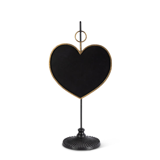 The Gerson Companies Metal Hanging Heart Chalkboard with Stand