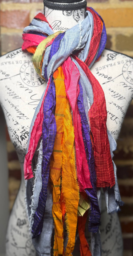 The Curated Raven Fringe Scarf MENAGERIE