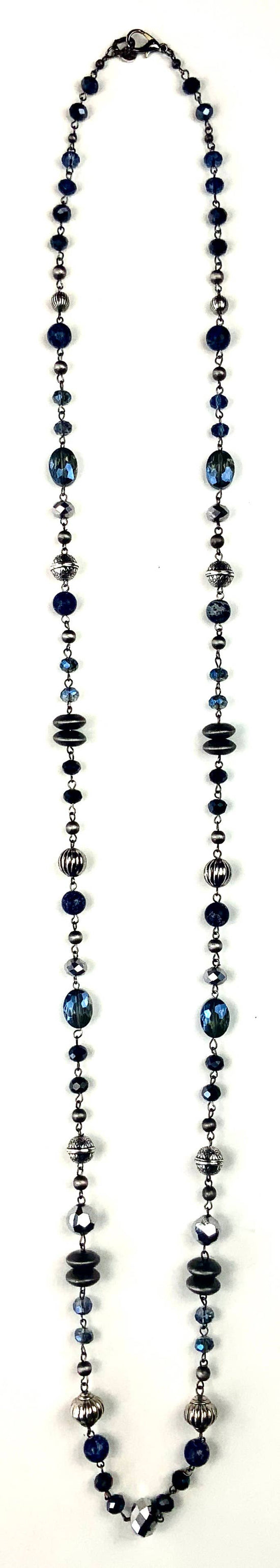 Lost and Found Long Rosaried Symmetrical Beaded Necklace