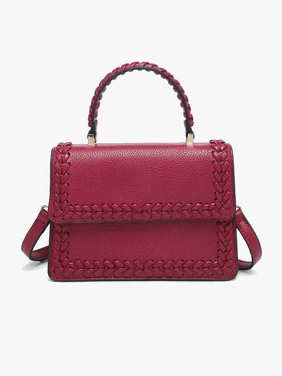 Jen & Co. - Lanier Whipstitch Structured Crossbody Bag Boysenberry