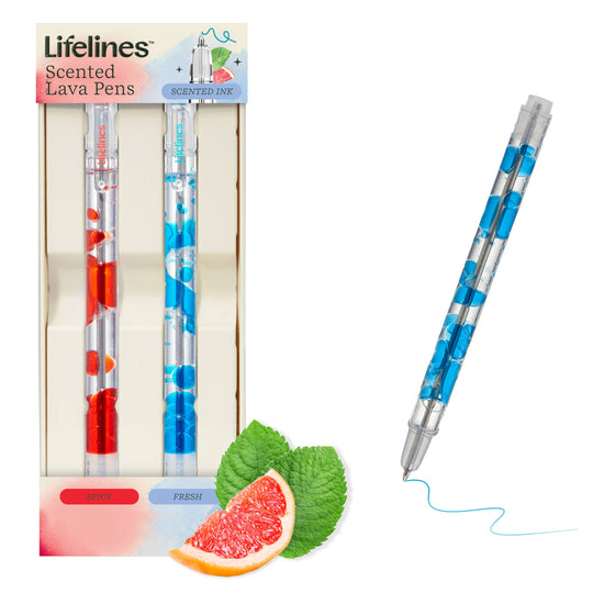 Lifelines Scented Lava Pen Set - 2-pack (Blue/Red)