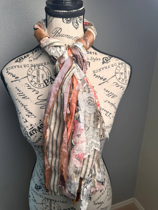 The Curated Raven Fringe Scarf -Love Lace