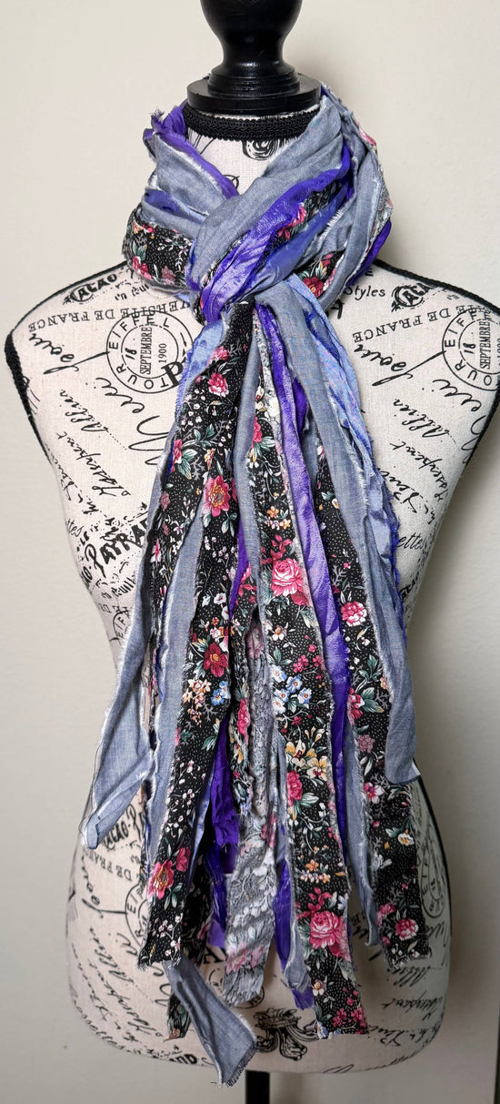 The Curated Raven Fringe Scarf - RAVEN&