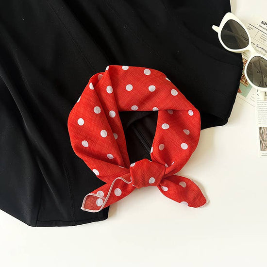 MKS America - Retro Bright Floral Print Square Bandana Wild Rag Scarf