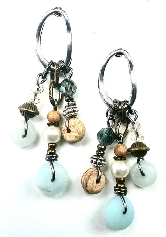 Lost and Found DANGLES ON OVAL POST