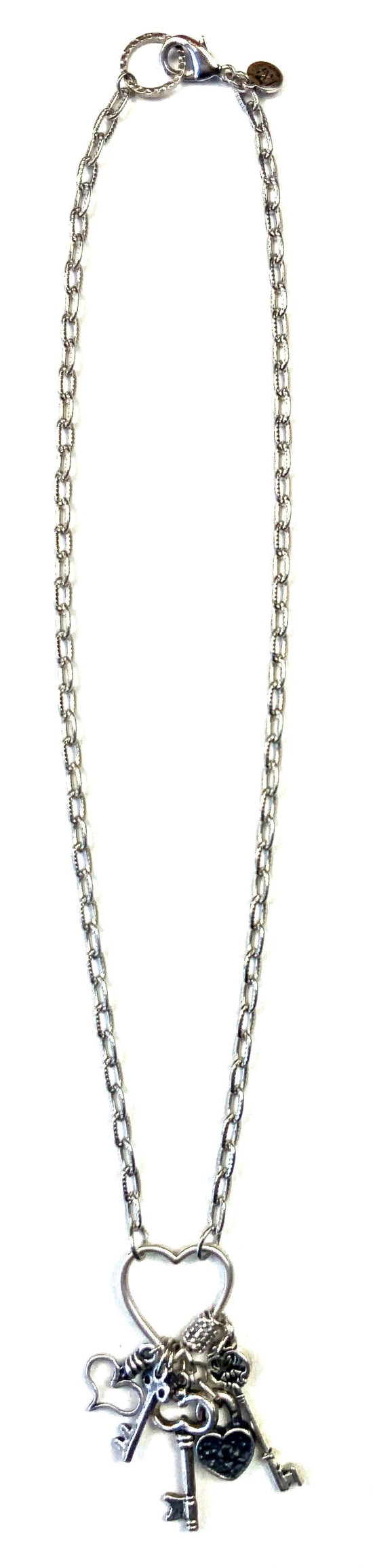 Lost and Found Hearts & Keys Cluster Necklace