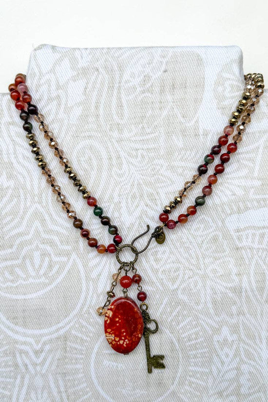 Dylan Designs - Suki Necklace - Fire Agate