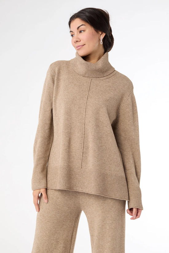 Coco & Carmen Heavenly-Luxe Cowl Neck with Rib Trim Detail