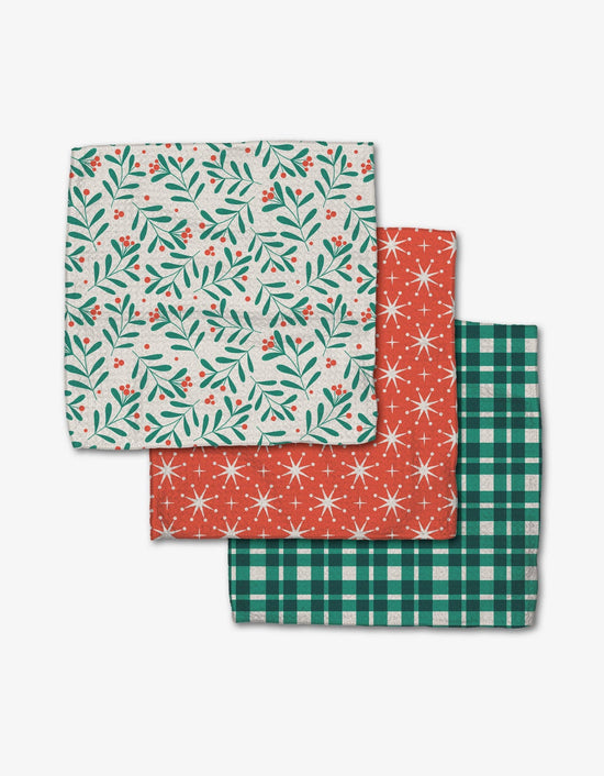 Geometry Merry Berry Dishcloth Set