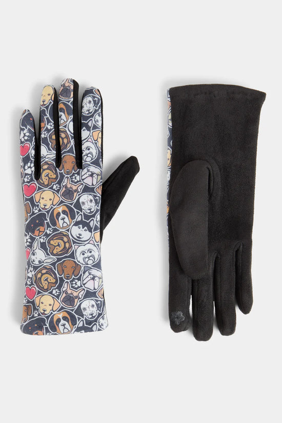 Coco & Carmen Dog Lover Touchscreen Gloves