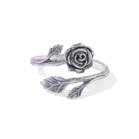 Nina Designs Sterling Silver or Bronze Rose Adjustable Ring