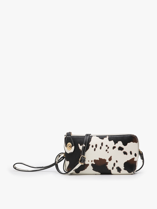 Jen & Co. - Kendall Cow Twist Lock Crossbody / Wristlet